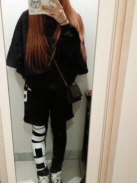 「PAMEOPOSEのアイテム（スウェット、ブラック系）」を使った、erixbabyloveさん（レディース・164cm）の秋コーディネート