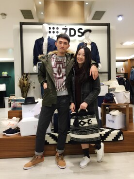 林怡辰さん（レディース・161cm）の冬コーディネート