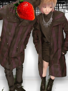 「カップル」｜「アイテム（ナイロンジャケット）」を使った、おさかなさん（レディース・159cm）の秋コーディネート