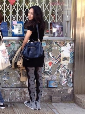 「used mix」｜「アイテム（チュニック）」を使った、Zoe Yuさん（レディース・165cm）の秋コーディネート