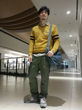 「TYPE BLUE（タイプブルー）のアイテム（バッグ）」を使った、hirokiさん（メンズ・174cm）の冬コーディネート