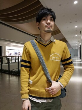 「TYPE BLUE（タイプブルー）のアイテム（バッグ）」を使った、hirokiさん（メンズ・174cm）の冬コーディネート