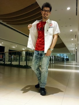 「AVIREX（アヴィレックス）のアイテム（リング）」を使った、hirokiさん（メンズ・174cm）の春コーディネート