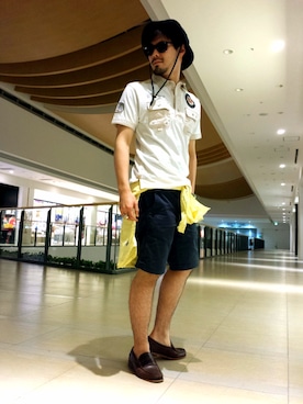 「TYPE BLUE（タイプブルー）のアイテム（帽子）」を使った、hirokiさん（メンズ・174cm）の夏コーディネート