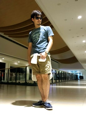 「TYPE BLUE（タイプブルー）のアイテム（Tシャツ/カットソー）」を使った、hirokiさん（メンズ・174cm）の夏コーディネート