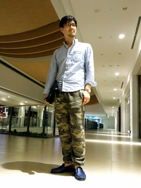 「AVIREX（アヴィレックス）のアイテム（メッセンジャーバッグ）」を使った、hirokiさん（メンズ・174cm）の秋コーディネート