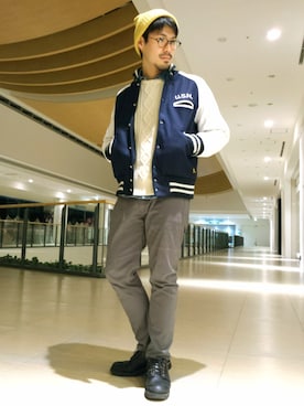 「TYPE BLUE（タイプブルー）のアイテム（シャツ/ブラウス）」を使った、hirokiさん（メンズ・174cm）の冬コーディネート
