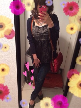 「MERCURYDUO（マーキュリーデュオ）のアイテム（その他トップス）」を使った、Kashiyoさん（レディース・152cm）の春コーディネート