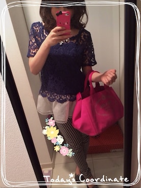 「MERCURYDUO（マーキュリーデュオ）のアイテム（その他トップス）」を使った、Kashiyoさん（レディース・152cm）の春コーディネート