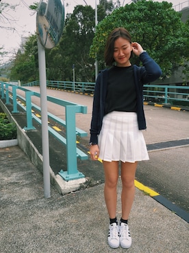 「CASIO」｜「アイテム（ダウンジャケット/コート）」を使った、Vickkkeiさん（レディース・166cm）の冬コーディネート