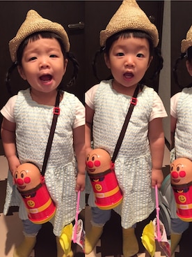 「kids」｜「アイテム（食器/キッチン）」を使った、ぴぃさん（キッズ・90cm）の夏コーディネート