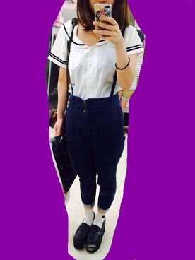 「ハイウエストジーンズ」｜みうさん（レディース・157cm）の春コーディネート