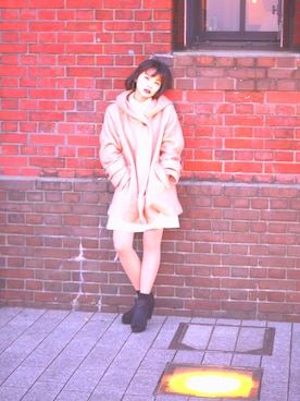 「Honeys（ハニーズ）のアイテム（ダウンジャケット/コート）」を使った、勝俣 玲奈(かつまた れいな)さん（レディース・152cm）の冬コーディネート