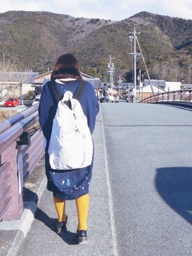 「my beautiful landlet（マイビューティフルランドレット）のアイテム（ワンピース/ドレス）」を使った、やちこさん（レディース・150cm）の春コーディネート