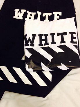 「off white」｜「アイテム（ライダースジャケット）」を使った、Chelios さん（メンズ・173cm）の冬コーディネート