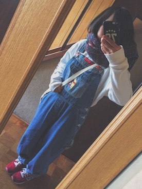 「Keith Haring（キース・ヘリング）のアイテム（スウェット）」を使った、さゆりさん（レディース・147cm）の冬コーディネート