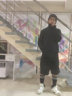 「Y-3（ワイスリー）のアイテム（ナイロンジャケット）」を使った、ぐっちさん（メンズ・165cm）の秋コーディネート