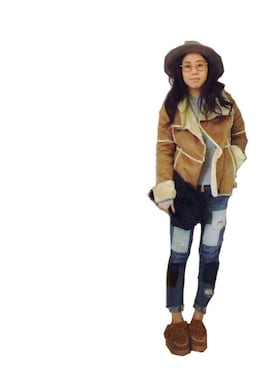 「SELECT.（セレクト）のアイテム（帽子）」を使った、kanaさん（レディース・155cm）の秋コーディネート