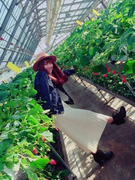 「NICE CLAUP（ナイスクラップ）のアイテム（帽子）」を使った、さきちんさん（レディース・155cm）の冬コーディネート