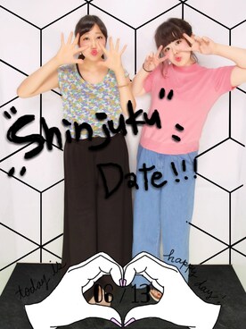 「ピンクニット」｜みなみさん（レディース・156cm）の秋コーディネート