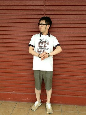 「McGREGOR CLASSIC（マックレガークラシック）のアイテム（シューズ）」を使った、Yutaさん（メンズ・168cm）の夏コーディネート
