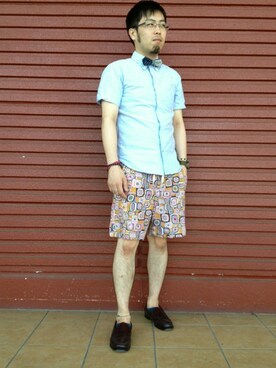 「McGREGOR CLASSIC（マックレガークラシック）のアイテム（シューズ）」を使った、Yutaさん（メンズ・168cm）の夏コーディネート