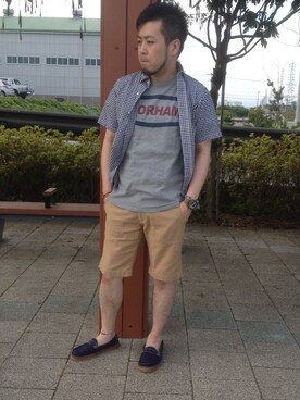「McGREGOR CLASSIC（マックレガークラシック）のアイテム（シューズ）」を使った、Yutaさん（メンズ・168cm）の夏コーディネート