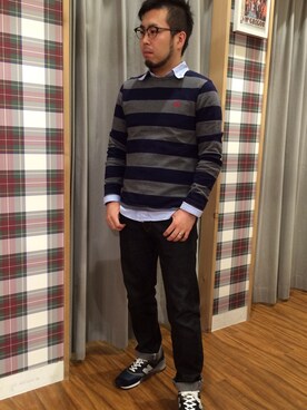 「McGREGOR CLASSIC（マックレガークラシック）のアイテム（パンツ）」を使った、Yutaさん（メンズ・168cm）の秋コーディネート