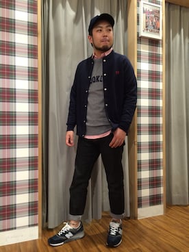 「McGREGOR CLASSIC（マックレガークラシック）のアイテム（帽子）」を使った、Yutaさん（メンズ・168cm）の秋コーディネート
