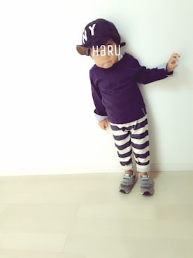 「PUAL CE CIN（ピュアルセシン）のアイテム」を使った、HHさん（キッズ・90cm）の秋コーディネート