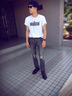 「TAKAHIROMIYASHITATheSoloIst.（タカヒロミヤシタザソロイスト）のアイテム（腕時計）」を使った、Seiya Nagakuraさん（メンズ・172cm）の夏コーディネート