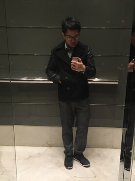 「G2000 （ジートゥサウザンド）のアイテム（パンツ）」を使った、Mediumさん（メンズ・178cm）の冬コーディネート