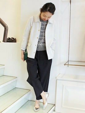 「edit for lulu」｜「アイテム（ブルゾン）」を使った、Ayakoさん（レディース・163cm）の冬コーディネート