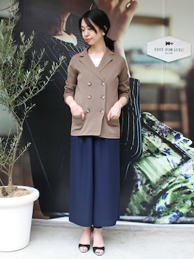 「edit for lulu」｜「アイテム（その他アウター）」を使った、Ayakoさん（レディース・163cm）の春コーディネート