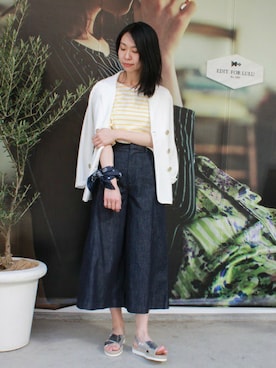 「edit for lulu」｜「アイテム（その他アウター）」を使った、Ayakoさん（レディース・163cm）の春コーディネート