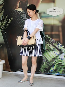 「EDIT. FOR LULU（エディットフォールル）のアイテム」を使った、Ayakoさん（レディース・163cm）の春コーディネート