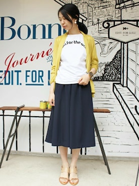 「EDIT. FOR LULU（エディットフォールル）のアイテム」を使った、Ayakoさん（レディース・163cm）の夏コーディネート