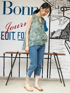 「EDIT. FOR LULU（エディットフォールル）のアイテム」を使った、Ayakoさん（レディース・163cm）の夏コーディネート