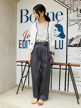 「EDIT. FOR LULU（エディットフォールル）のアイテム」を使った、Ayakoさん（レディース・163cm）の夏コーディネート