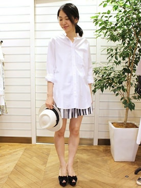 「EDIT. FOR LULU（エディットフォールル）のアイテム」を使った、Ayakoさん（レディース・163cm）の夏コーディネート