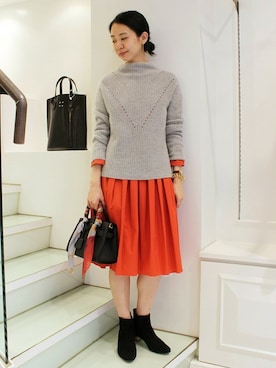「EDIT. FOR LULU（エディットフォールル）のアイテム」を使った、Ayakoさん（レディース・163cm）の秋コーディネート