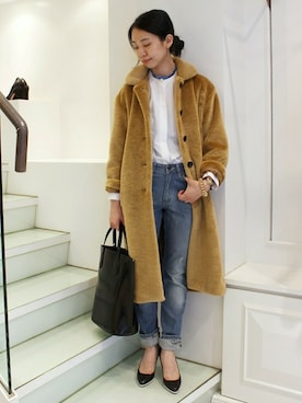 「edit for lulu」｜「アイテム（その他アウター）」を使った、Ayakoさん（レディース・163cm）の秋コーディネート