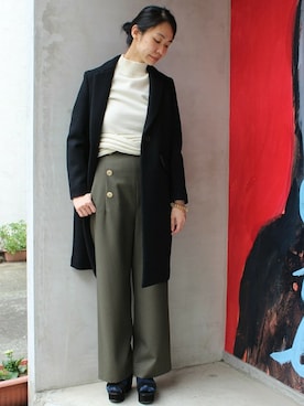 「EDIT. FOR LULU（エディットフォールル）のアイテム」を使った、Ayakoさん（レディース・163cm）の秋コーディネート