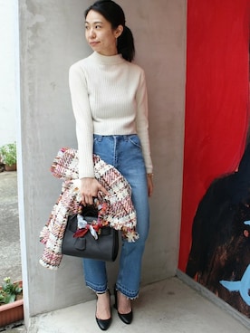 「EDIT. FOR LULU（エディットフォールル）のアイテム」を使った、Ayakoさん（レディース・163cm）の秋コーディネート