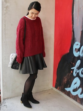 「EDIT. FOR LULU（エディットフォールル）のアイテム」を使った、Ayakoさん（レディース・163cm）の秋コーディネート