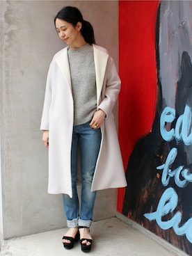 「edit for lulu」｜「アイテム（その他アウター）」を使った、Ayakoさん（レディース・163cm）の秋コーディネート