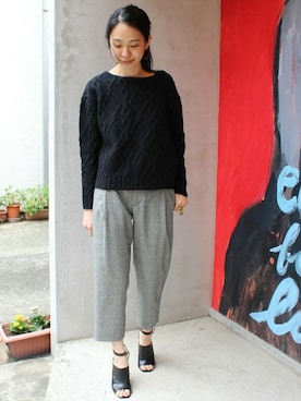 「EDIT. FOR LULU（エディットフォールル）のアイテム」を使った、Ayakoさん（レディース・163cm）の秋コーディネート