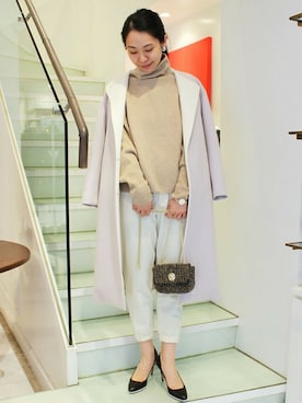 「edit for lulu」｜「アイテム（その他アウター）」を使った、Ayakoさん（レディース・163cm）の冬コーディネート