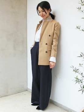「edit for lulu」｜「アイテム（その他アウター）」を使った、Ayakoさん（レディース・163cm）の冬コーディネート