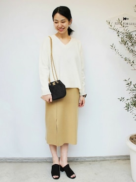 「EDIT. FOR LULU（エディットフォールル）のアイテム」を使った、Ayakoさん（レディース・163cm）の冬コーディネート